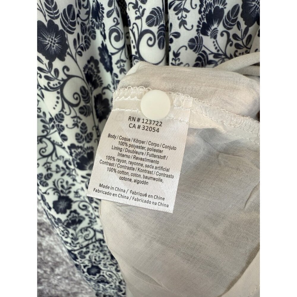 One September Anthropologie Dress womens XS Blue Coquille‎ Floral Cottage Shift - Picture 4 of 9